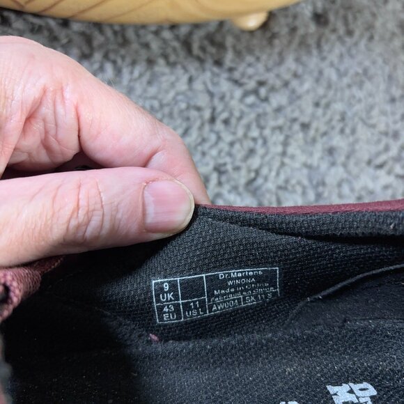 Dr Martens Winona Mary Jane Shoe Womens Size 11 Canvas Red Comfort Sneakers - Picture 7 of 8